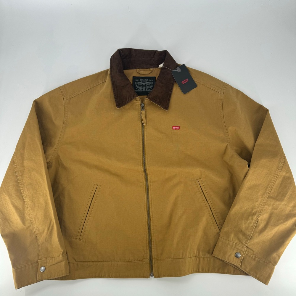 Levis Mens‎ Utility Bomber Jacket Harvest Gold Corduroy Collar A1830-0005 XL NEW
